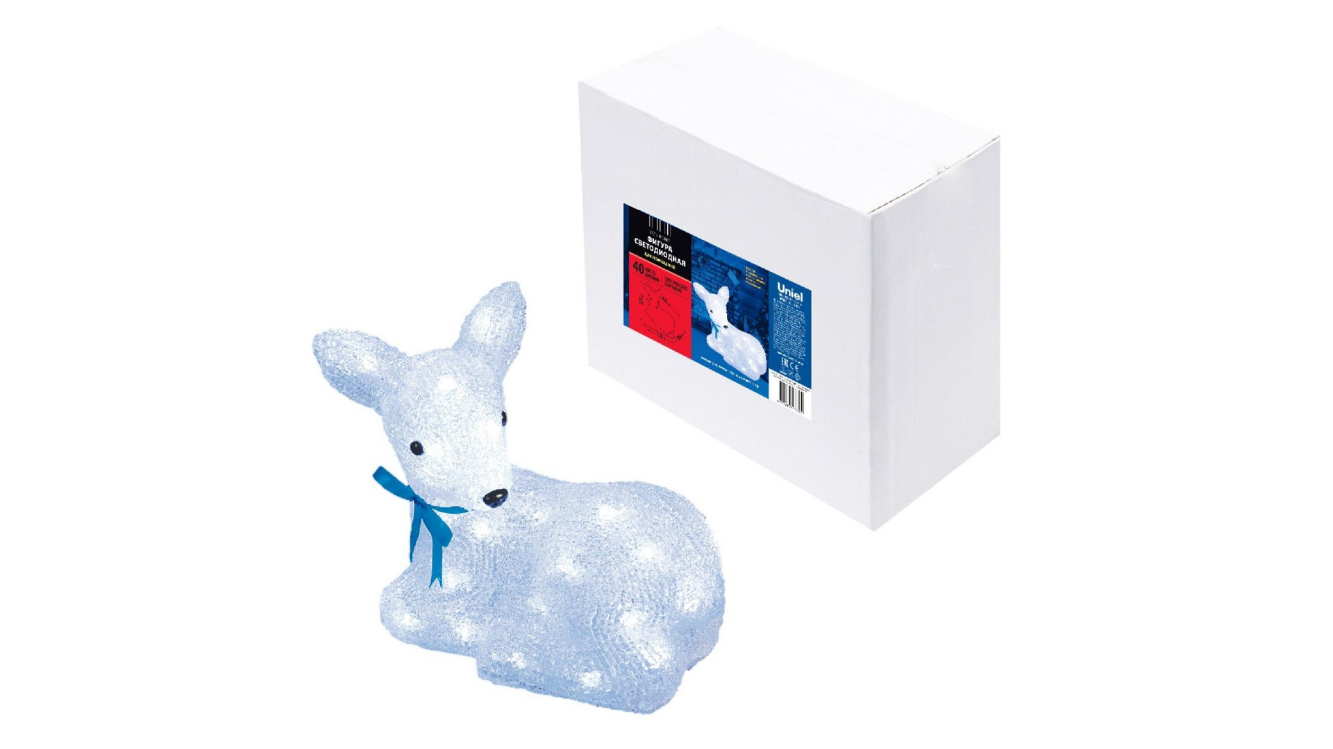 Фигура оленёнок Uniel ULD-M2926-040/STA WHITE IP20 LYING FAWN-1 11031
