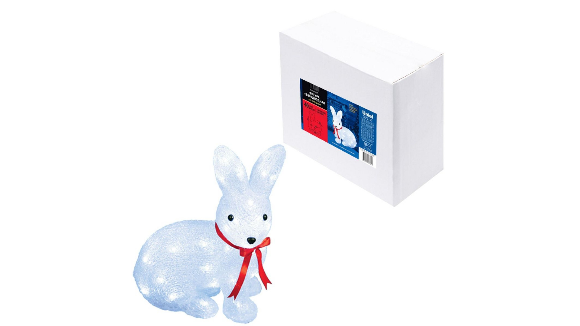 Фигура снеговик Uniel ULD-M2732-040/STA WHITE IP20 RABBIT-1 11032