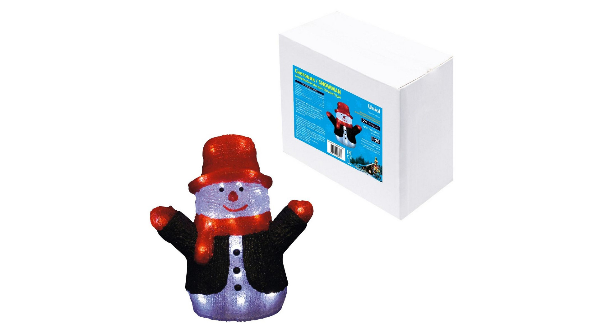 Фигура снеговик Uniel ULD-M2730-024/STA WHITE IP20 SNOWMAN 09557
