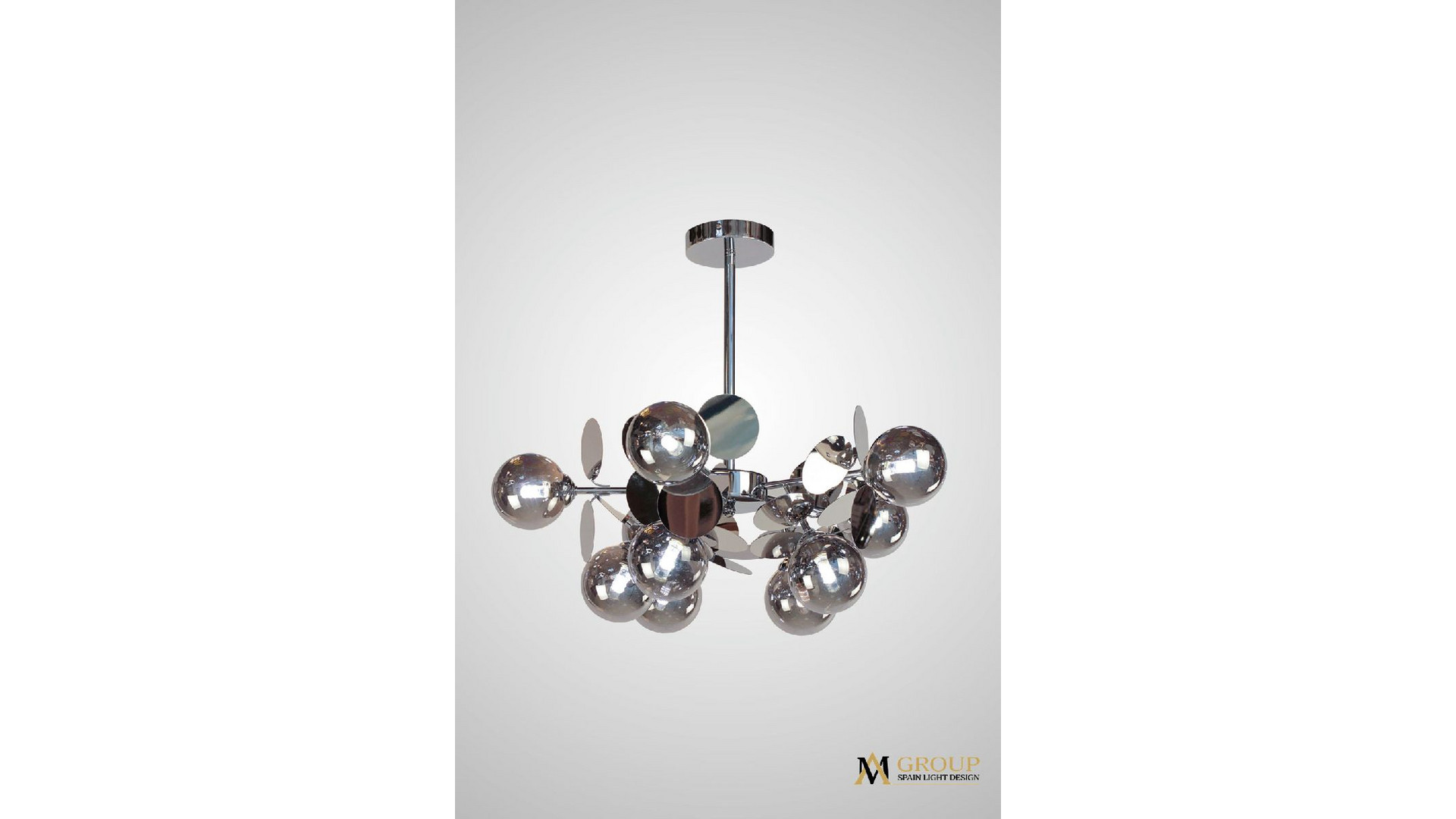 Люстра на штанге AM Group AM396 SP10 CHROM