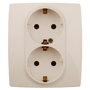 Розетка 2P+E Schuko со шторками Эра 12-2104-02 Б0014700