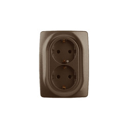 Розетка 2x2P+E Schuko Эра 12-2106-13 Б0031235