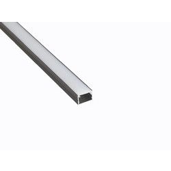 Профиль накладной LEDS POWER СПН1712 алюм. черный с призм.рассеивателем 2м 008448