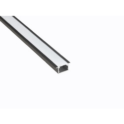 Профиль врезной LEDS POWER СПВ17-2412 алюм. черный с призм.рассеивателем 2м 008462
