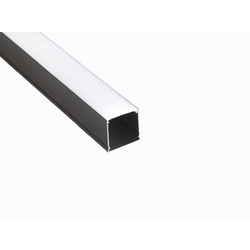 Профиль накладной LEDS POWER СПН3030 алюм. черный с призм.рассеивателем 2м 008509