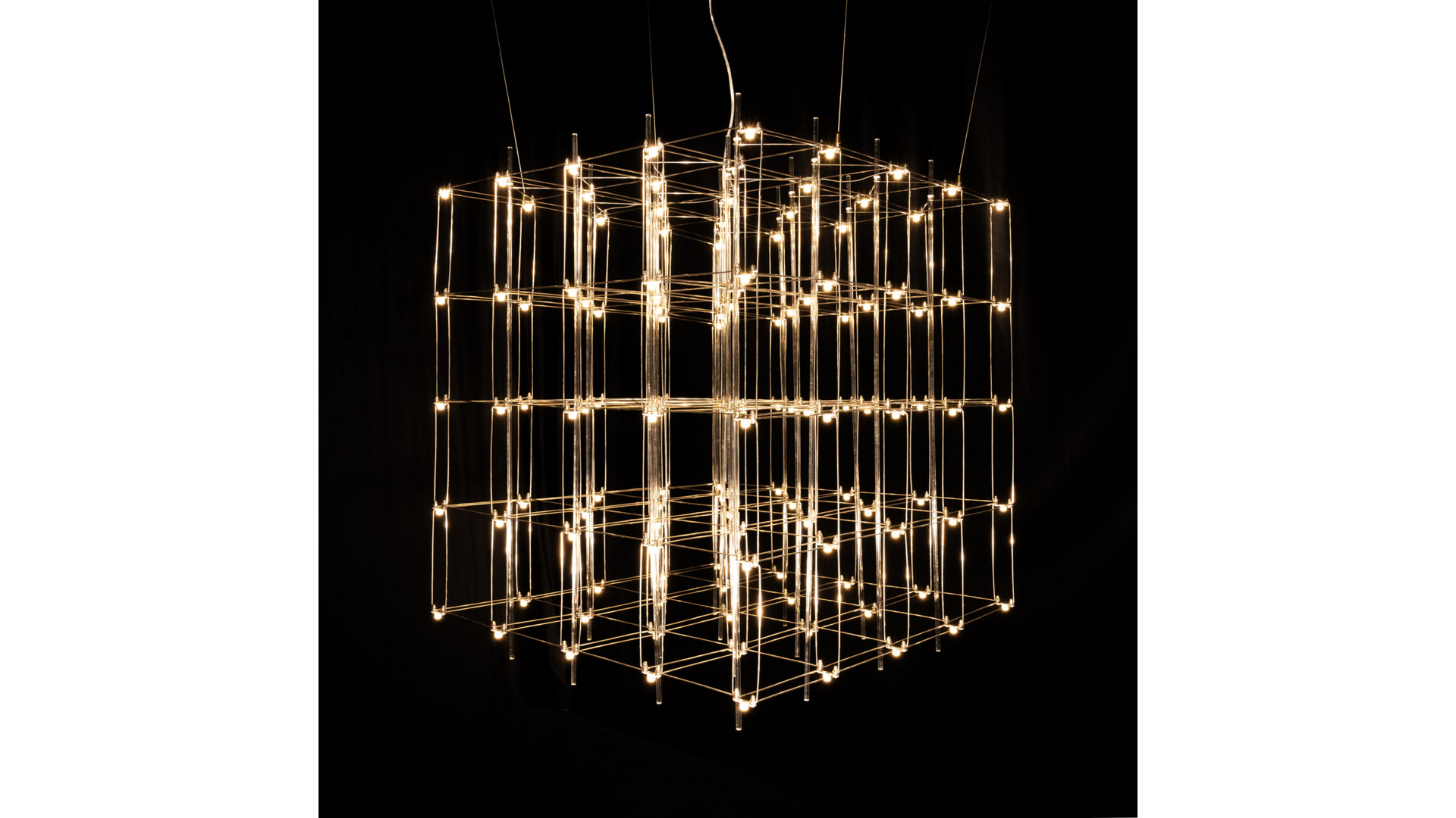 Люстра Cosmic Glass ячейка 20*20 см L120*75*60 золото