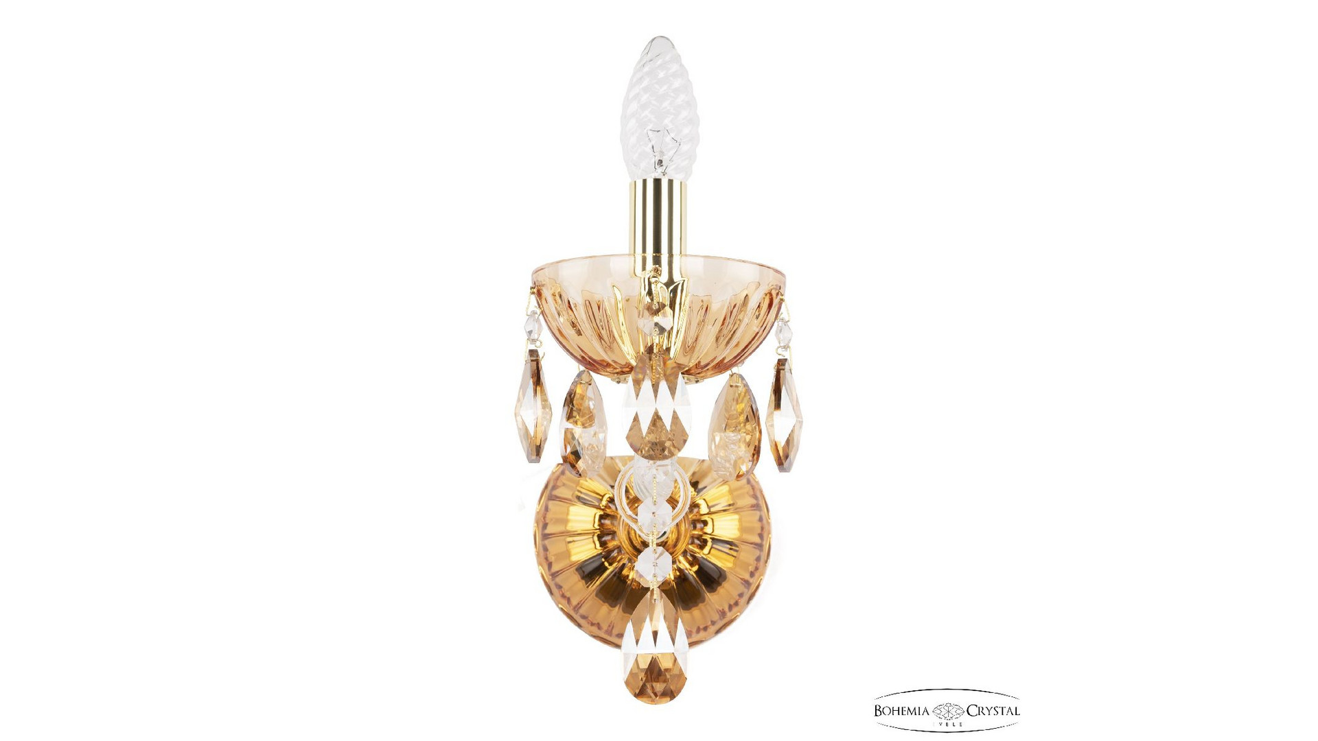Бра Bohemia Ivele Crystal 5413B/1/165 G Amber/M-1H K721