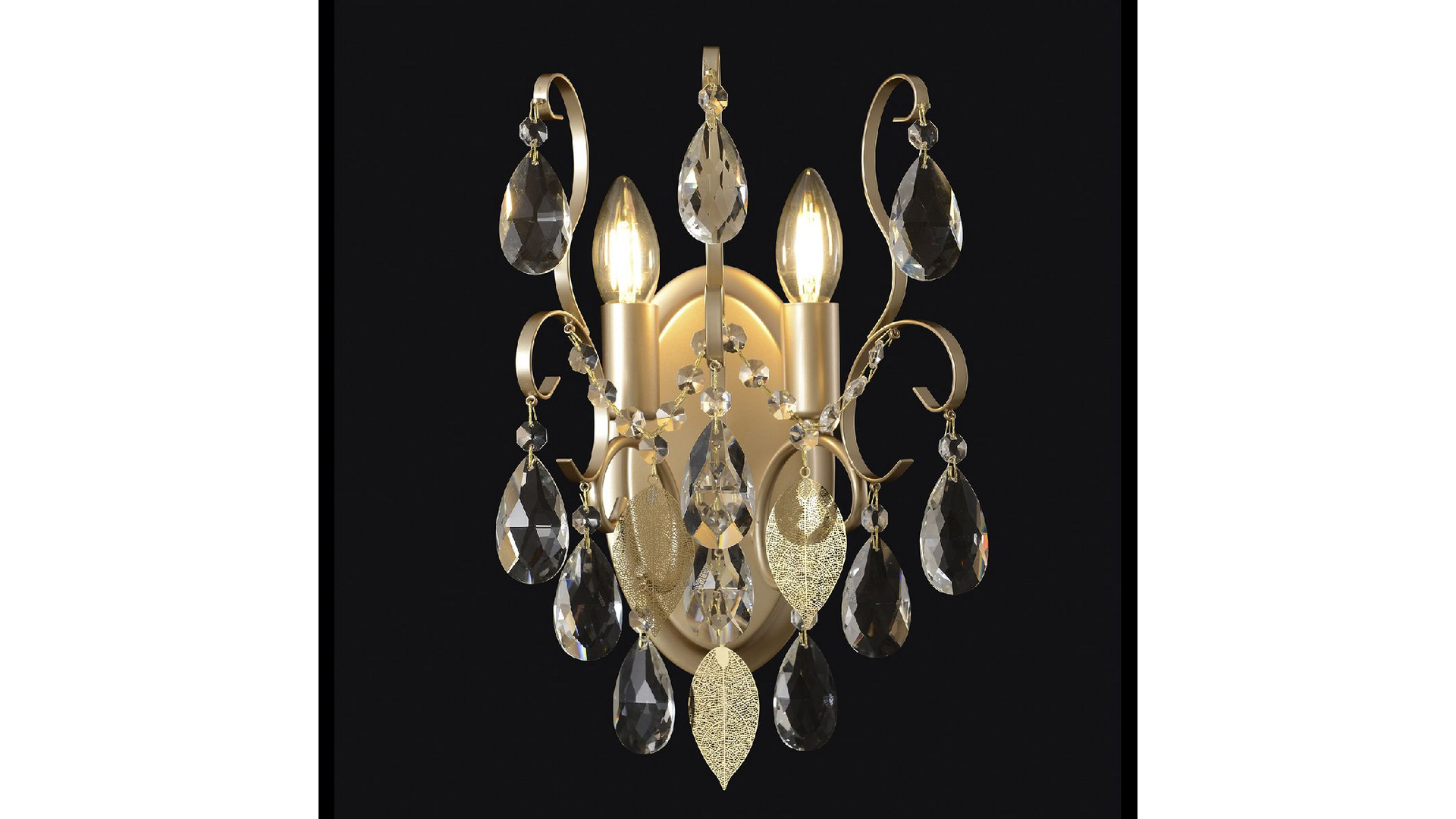 Бра Crystal Lux ESMIRALDA AP2 GOLD