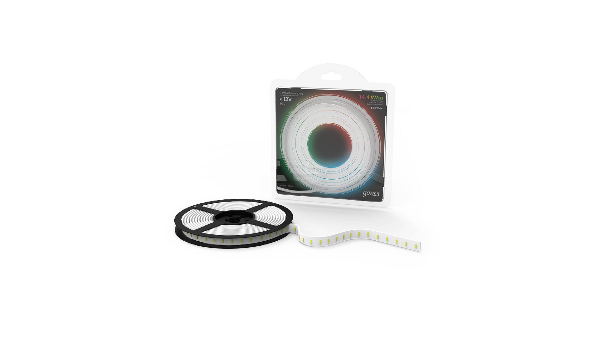 Светодиодная влагозащищенная лента Gauss 14,4W/m 60LED/m 5050SMD RGB 5M 311000414